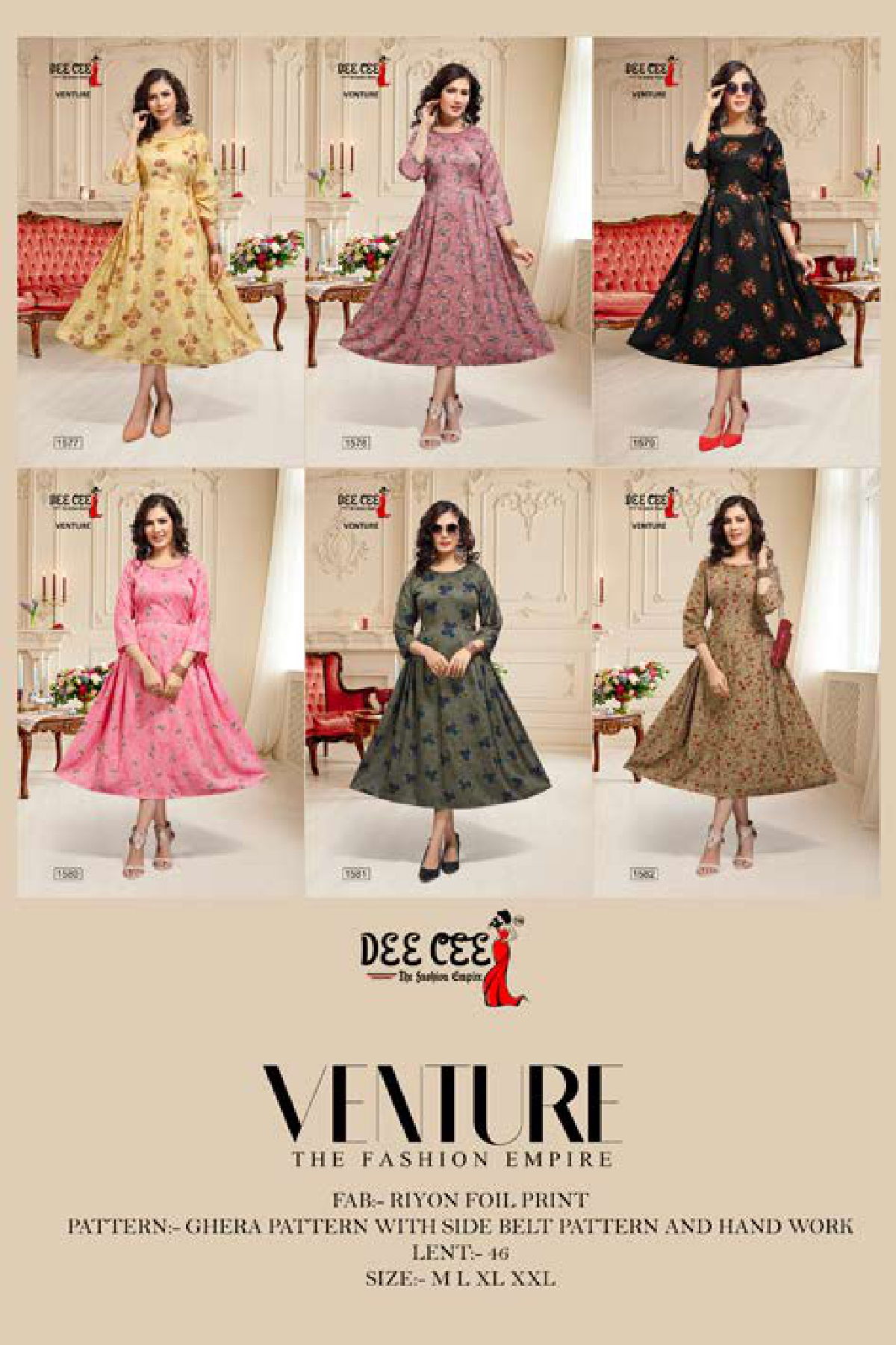 Dee Cee Venture New Exclusive Ethnic Wear Rayon Kurtis Collection